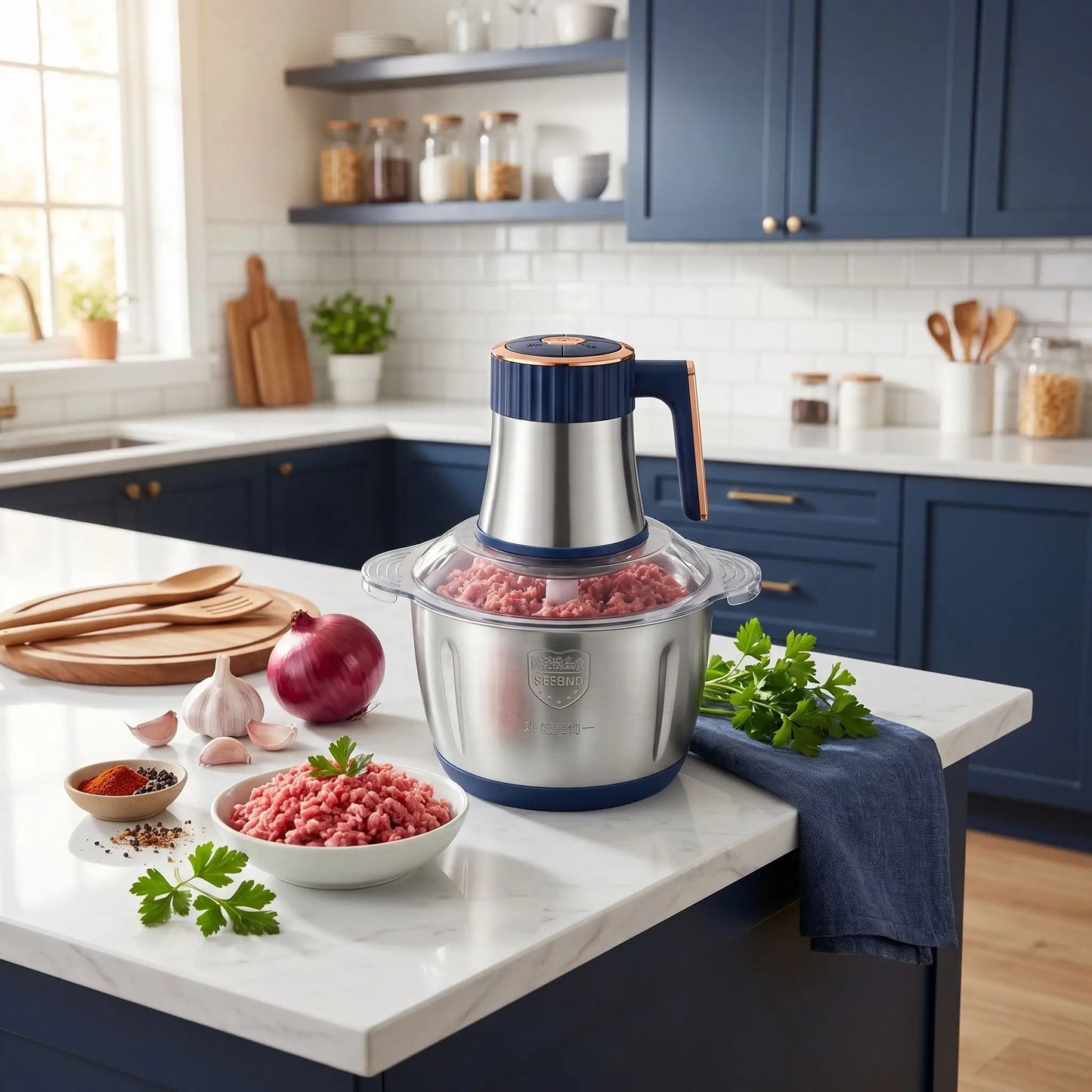 Hachoir a viande electrique avec legumes