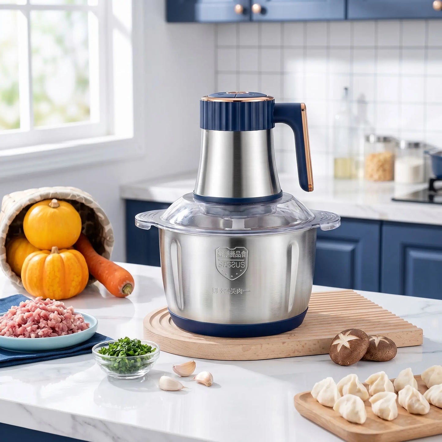 Hachoir a viande electrique sur table cuisine