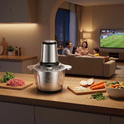 Hachoir a viande electrique sur table diner