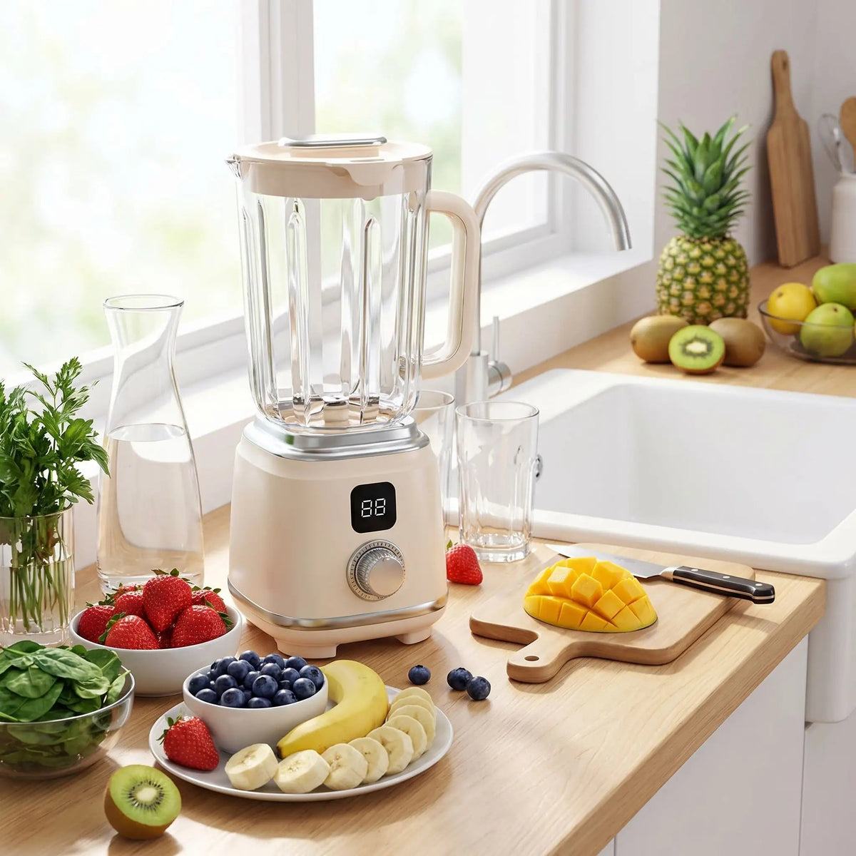 Mixeur blender acote evier