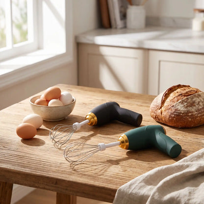 deux fouets électriques sur la table de la cuisine