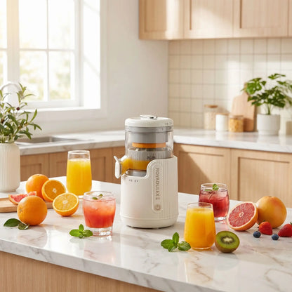 extracteur de jus avec des verres de jus