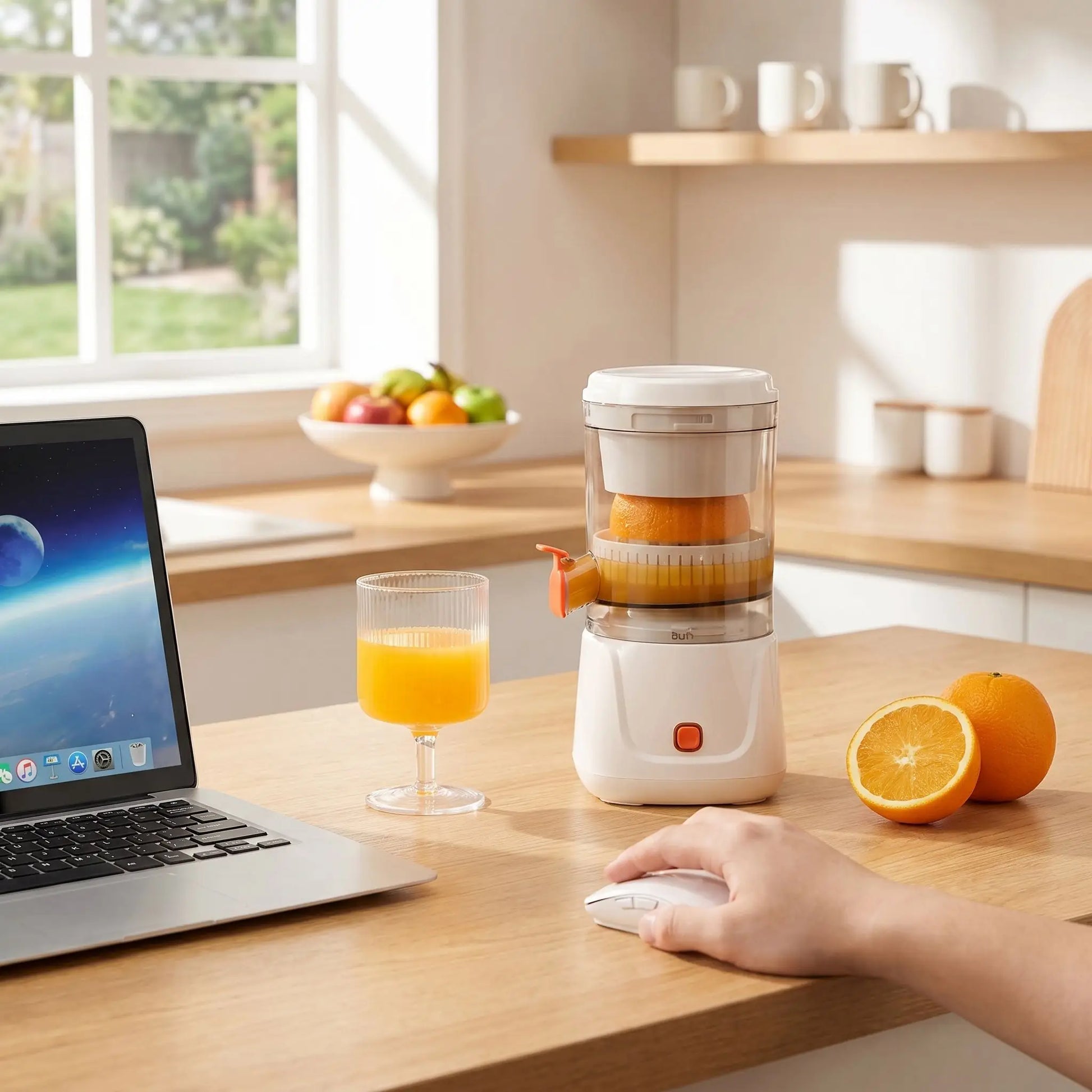 extracteur de jus avec ordinateur portable