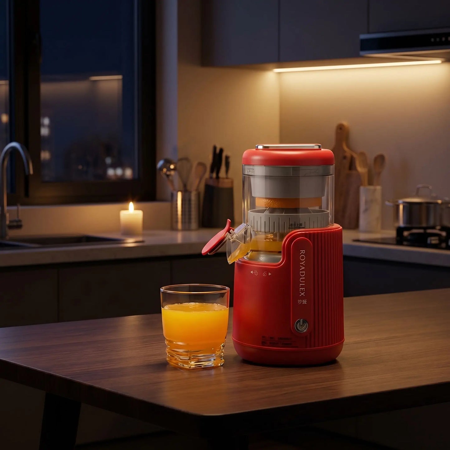 extracteur de jus avec verre jus