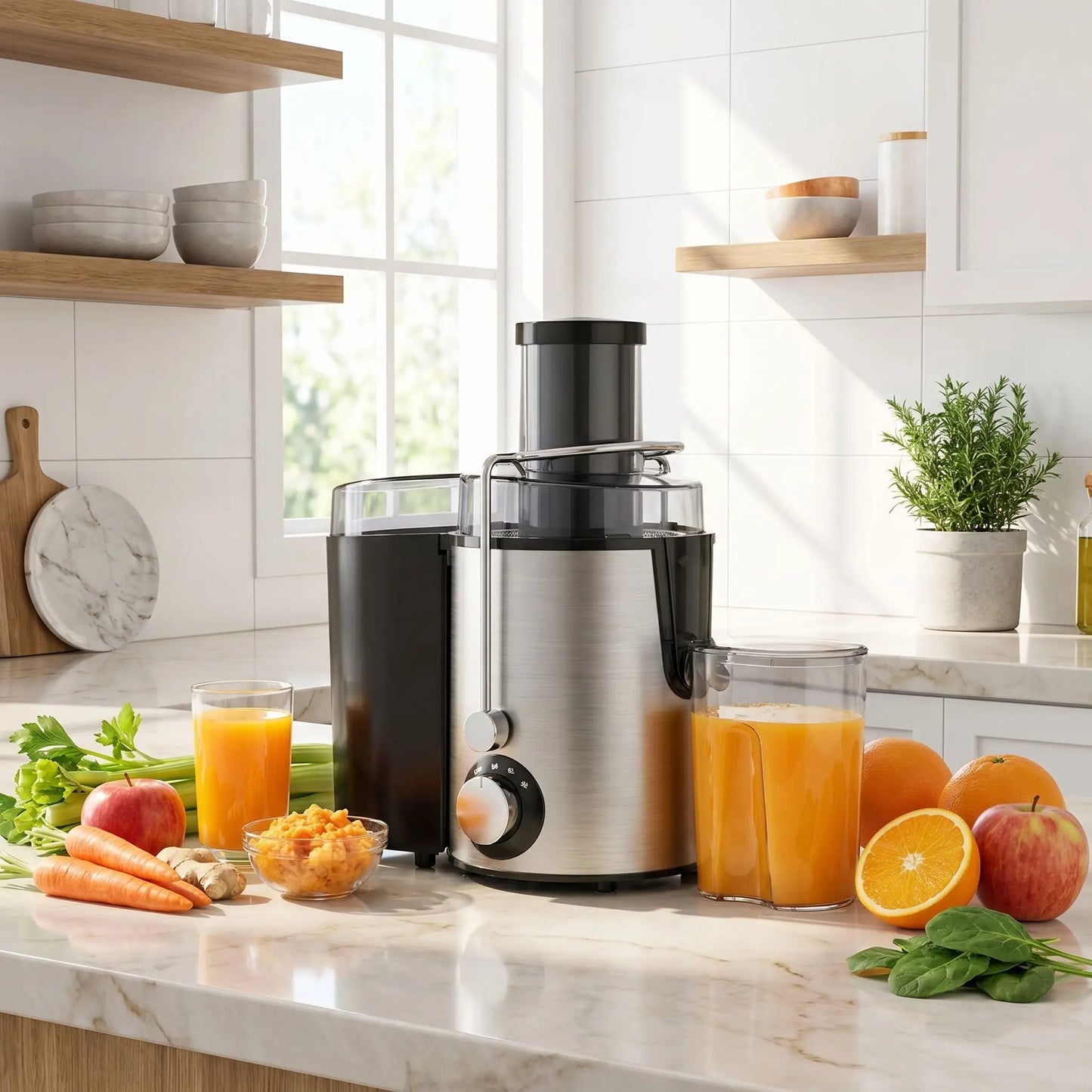 extracteur de jus faisant jus orange