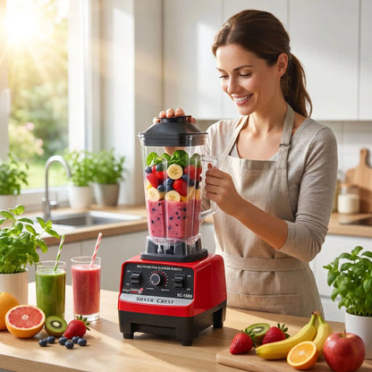 femme utilisant blender smoothie