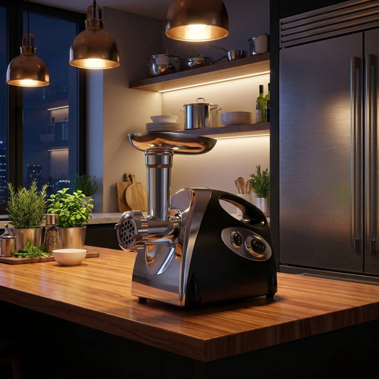 hachoir a viande electrique sur table cuisine