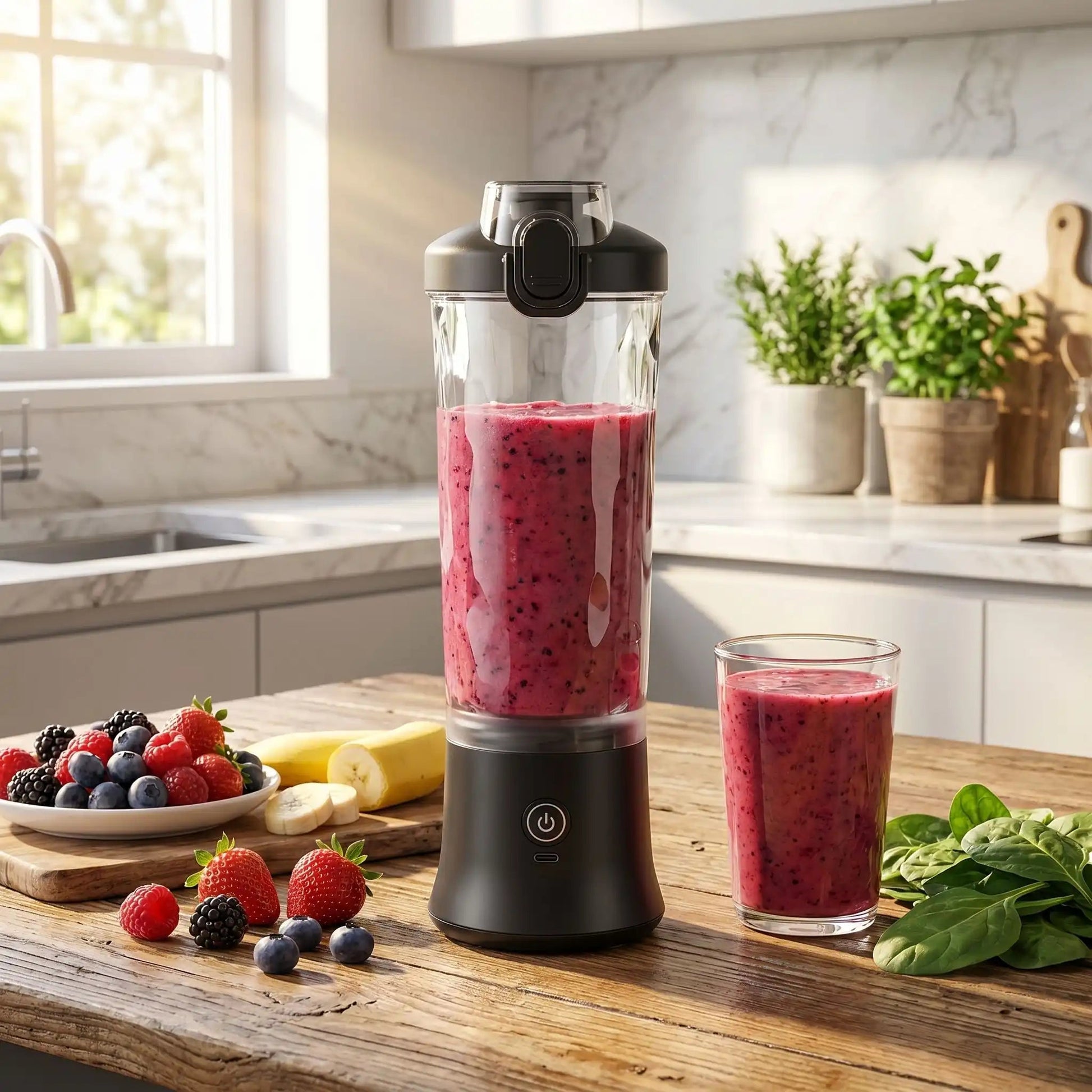mini blender smoothie | Portable Nomade - Charmiecuisine