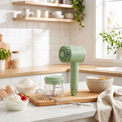 mini fouet electrique sur table de cuisine