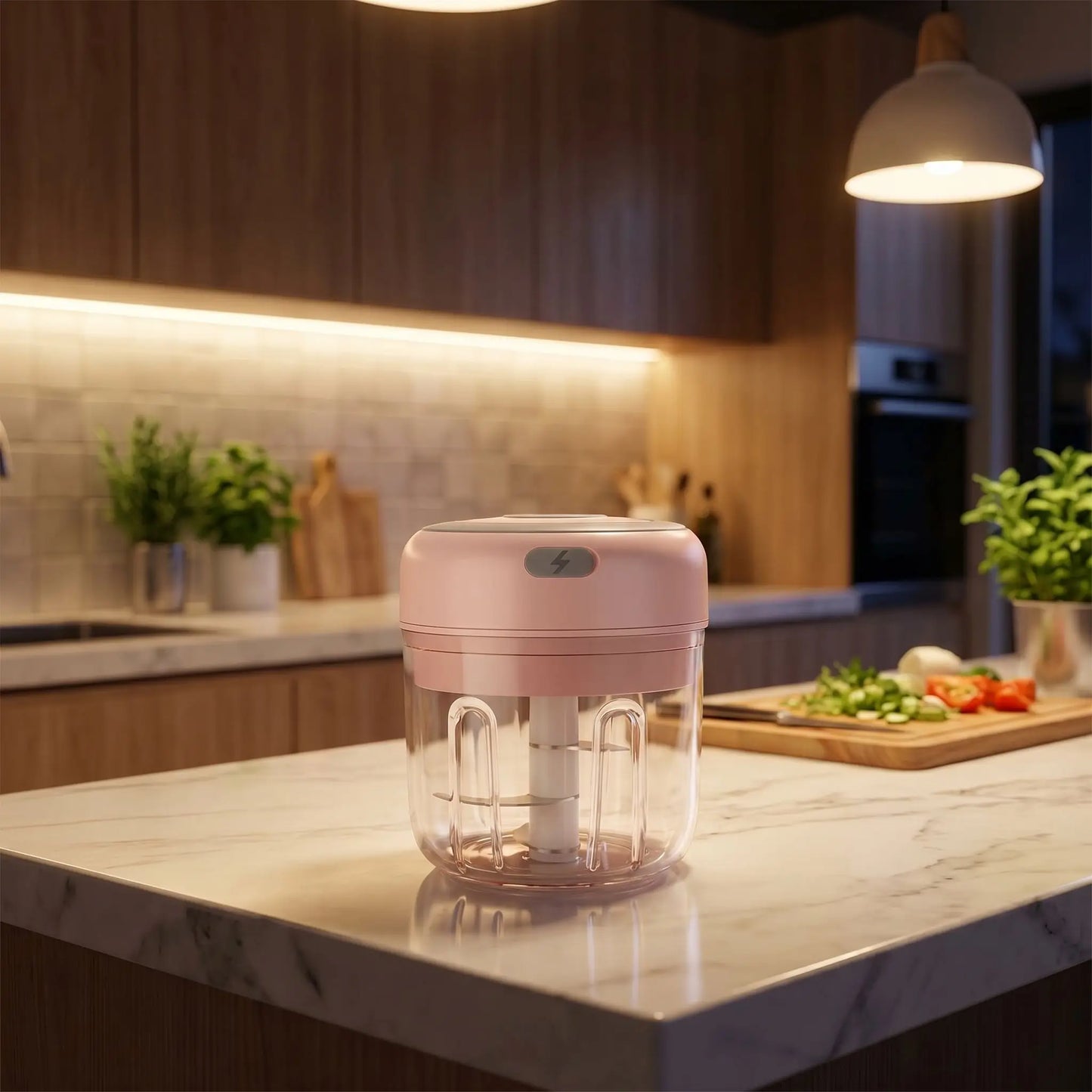 mini hachoir electrique dans cuisine la-nuit