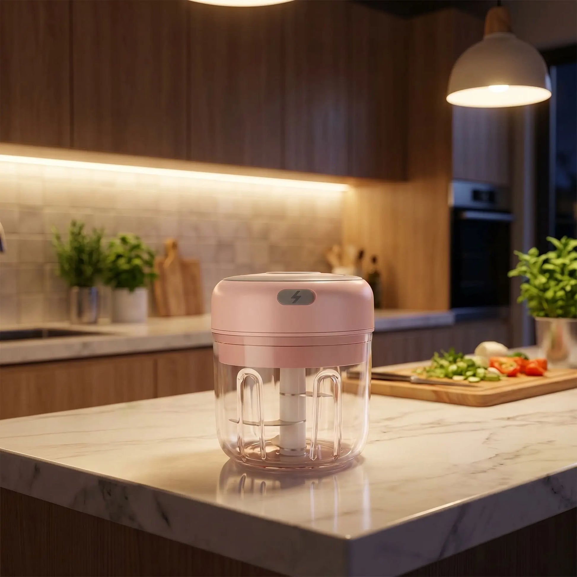 mini hachoir electrique dans cuisine la-nuit