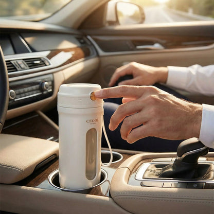 mixeur portable dans la voiture