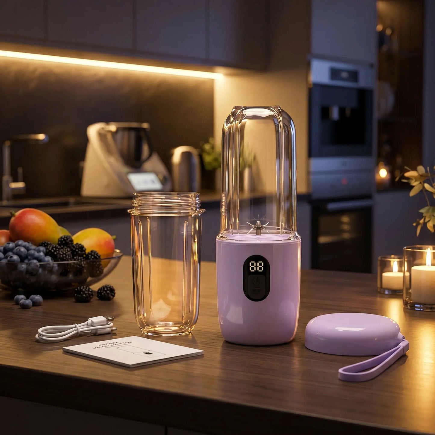 mixeur portable sur table avec cable charger