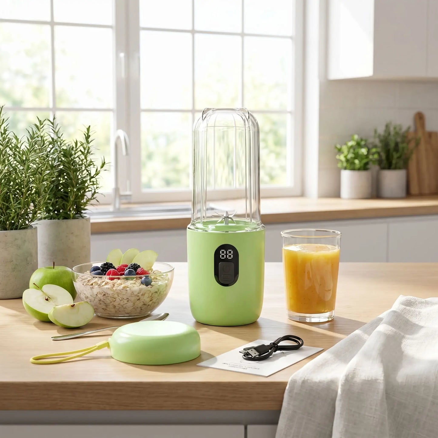 mixeur portable sur table avec chargeur